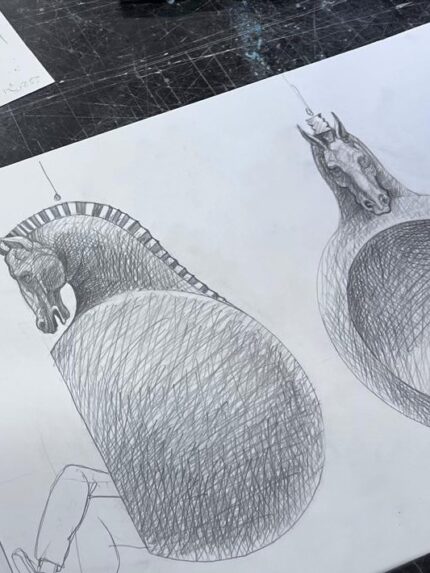 Bucifal sketch maarcora pencil.