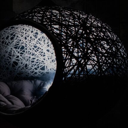 coalfern black hanging chair maarcora