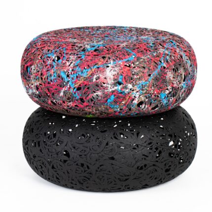 forge black and pink basalt table maarcora