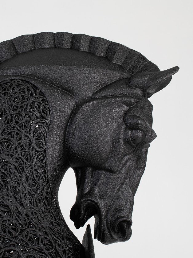 Bufical profile close shot sculptural piece by Maarcora.