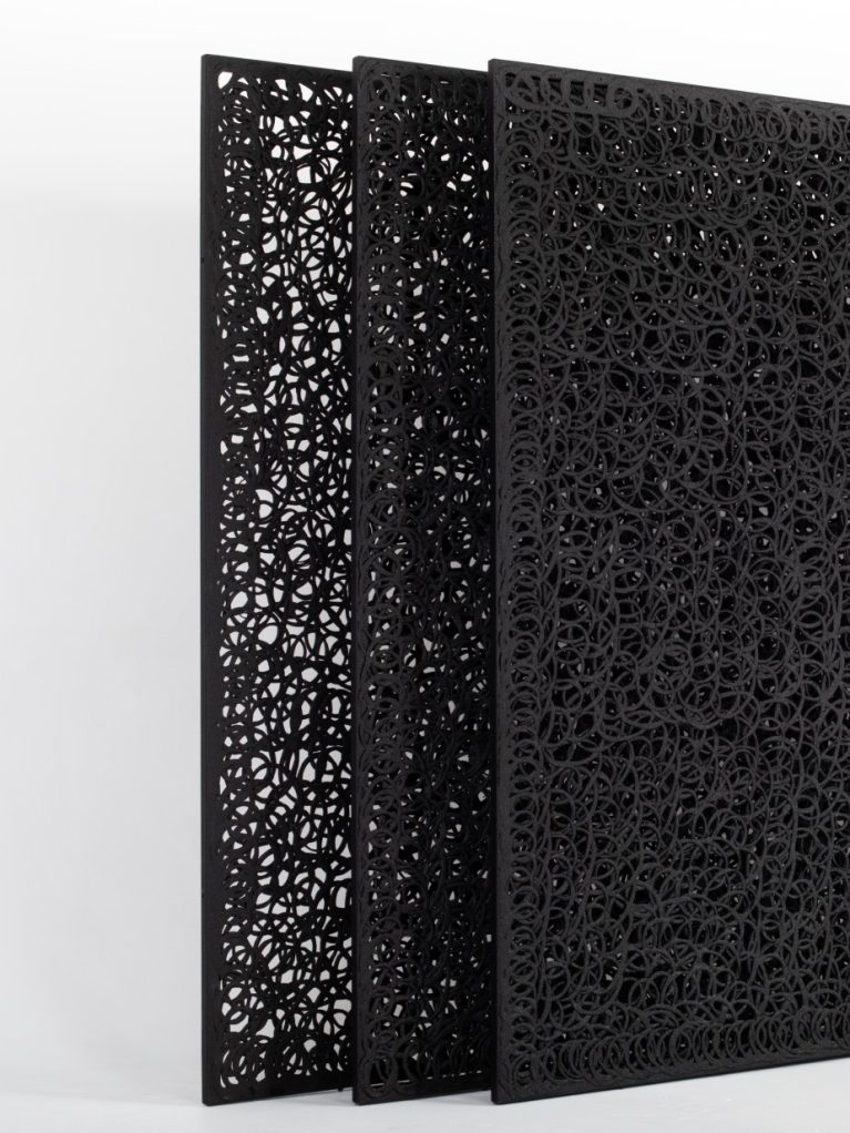 Shard interior panel three in line basalt, by Maarcora.