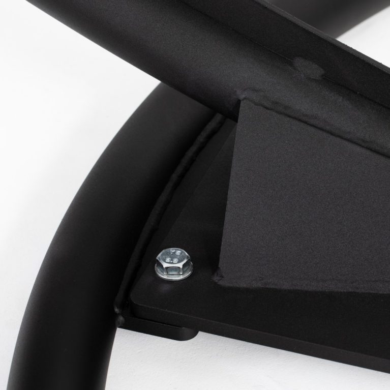 Square Mono stand black steel.