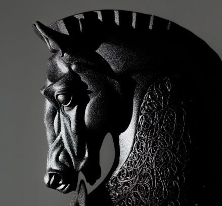 Bucifal throne basalt sculptural Maarcora