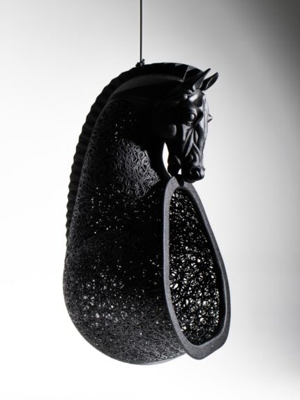 bucifal black and white sculptural piece by maarcora