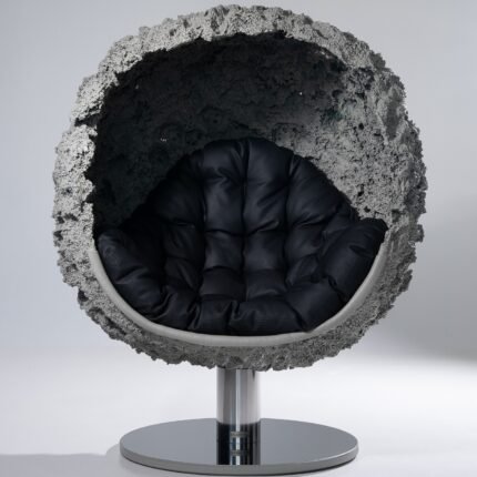 arma handcrafted lounge chair moon grey maarcora