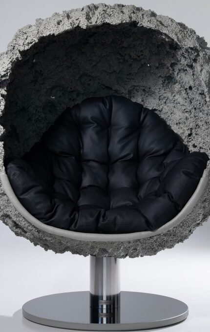 arma handcrafted lounge chair moon grey maarcora