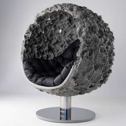 arma sculptural chair textured composite shell maarcora