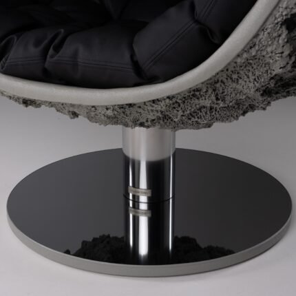 arma sculptural lounge chair maarcora moon grey